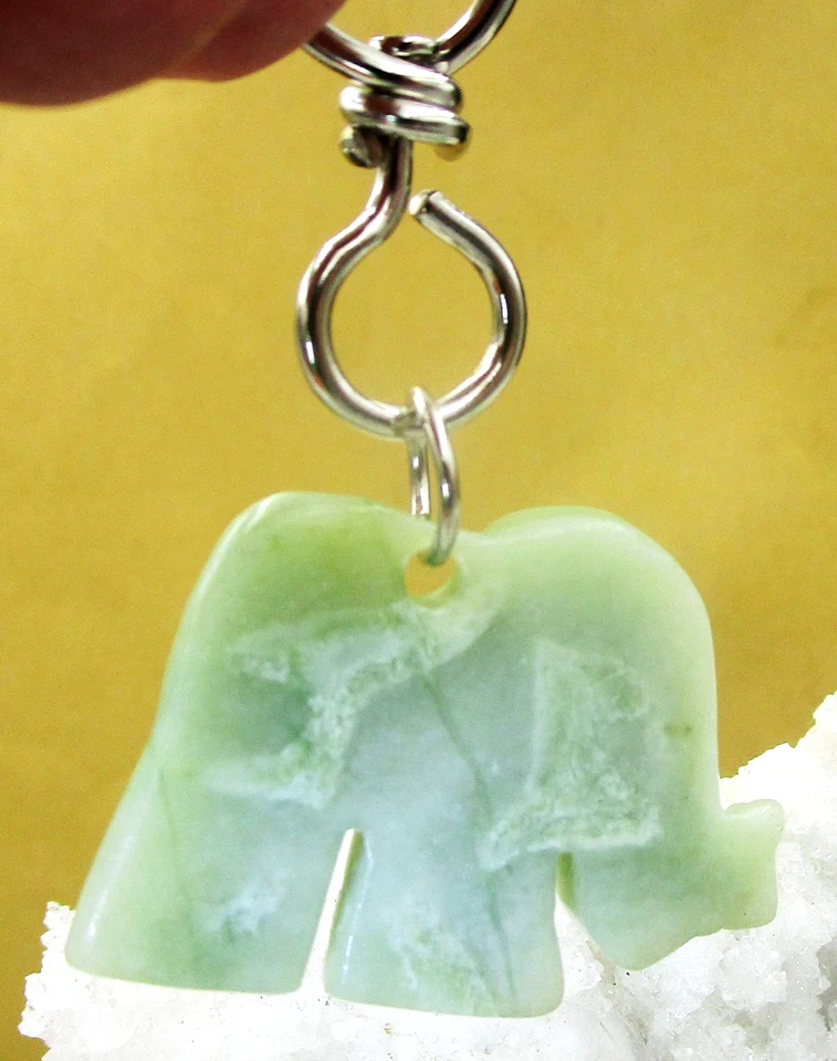 SERPENTIN   ELEFANT  SCHLÜSSEL ANHÄNGER   EDELSTEIN       Nr.13 - Bild 2 von 2