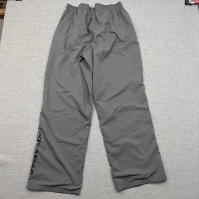 Under Armour Track Pants Mens XL Gray Lined Heat Gear Baggy Loose