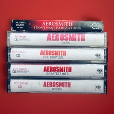 Aerosmith Cassette Tape Lot 5   Rocks Live Bootleg Gems Greatest Hits Soundtrack
