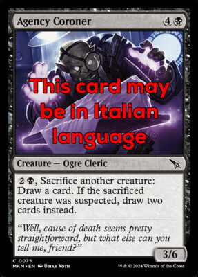 MTG AGENCY CORONER FOIL EXC - GERICHTSARZT DER AGENTUR 75 - MKM - MAGIC