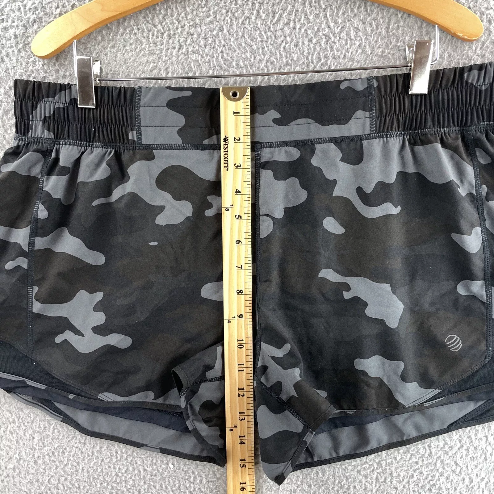 mpg camo lined performance running athletic workout shorts