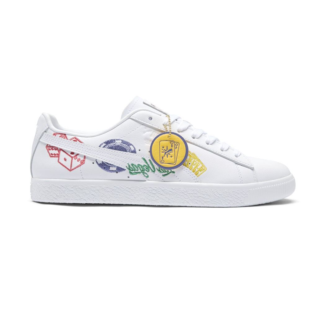 Повседневные мужские кроссовки Puma Clyde с вышивкой Vegas Flagship на шнуровке размера 10,5 М