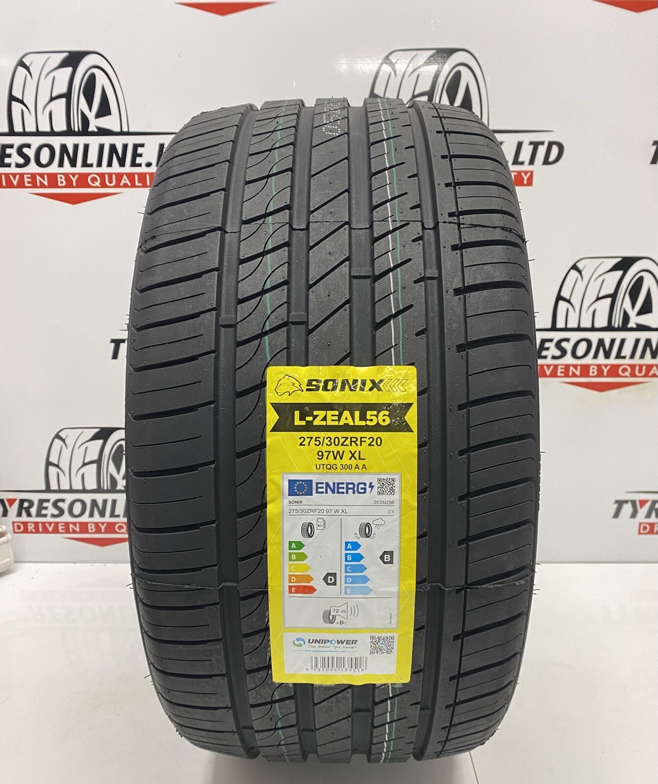 1 X 275 30 20 SONIX  97WXL RUNFLAT 275/30ZRF20 BRAND NEW B WET GRIP TYRE 2753020