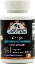 Chaga - Organic Mushrooms Extract Supplement, Extra Strength 1,500 mg