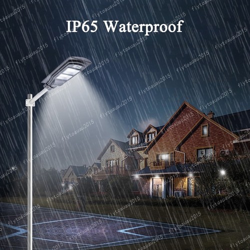 LED Solar Powered Street Light Outdoor Waterproof Pole+Remote Backyard Security - Picture 10 of 12