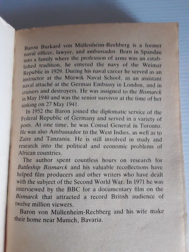 Battleship Bismarck A Survivor's Story Sea Stories History Vintage Paperback - Picture 4 of 14