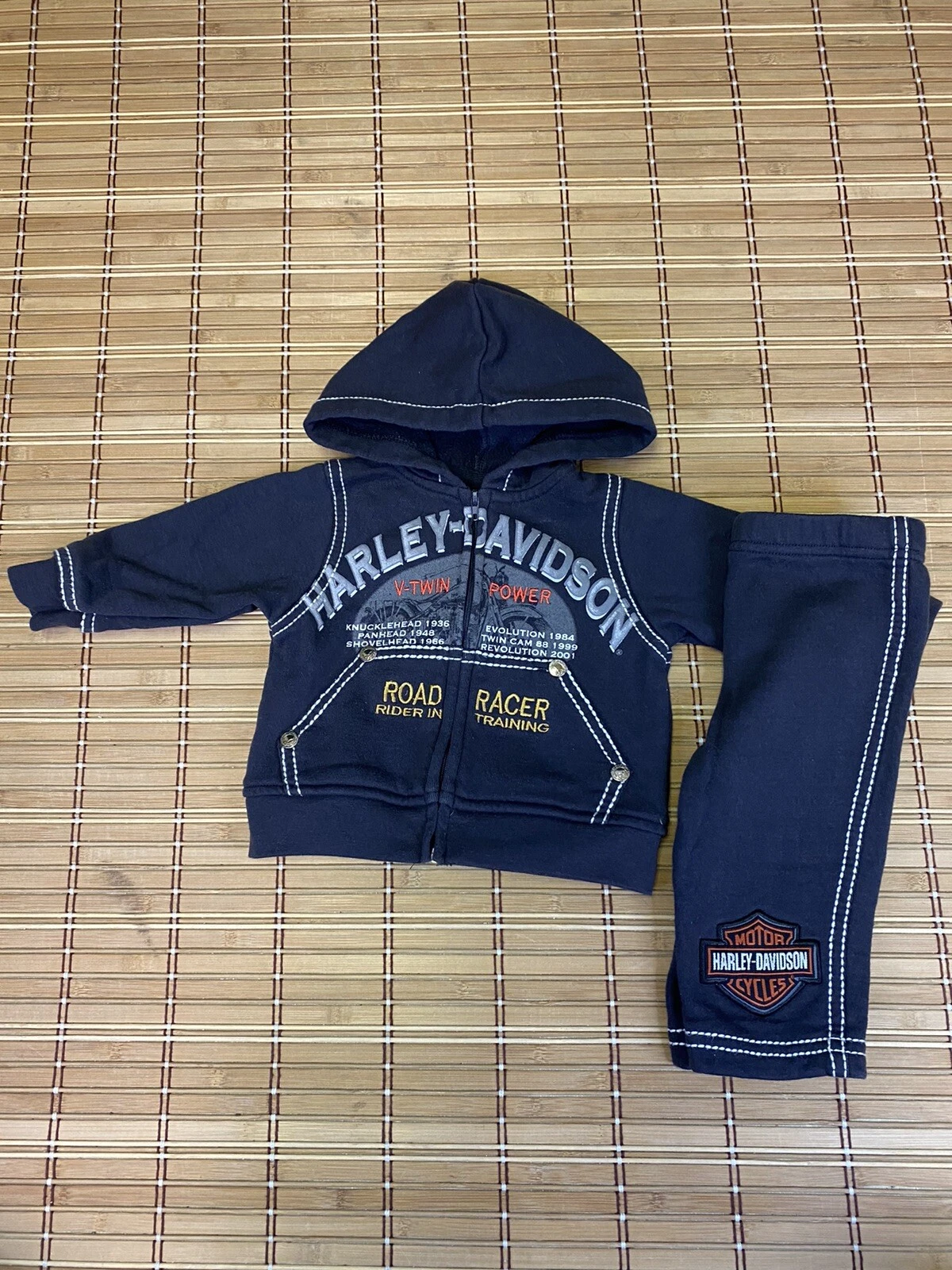 Kids Toddlers Boys Harley Davidson Motorcycle 2 Piece Set