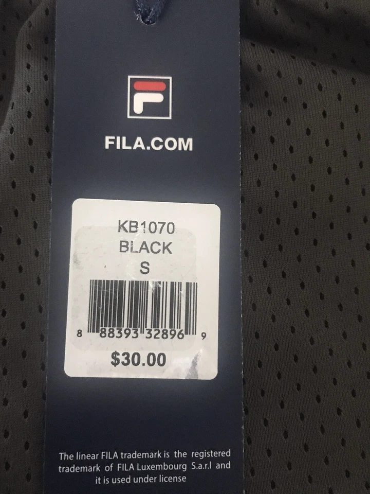 Fila Boys’ Breathable Mesh Athletic Logo Shorts - Black, Size S - Image 4 of 4