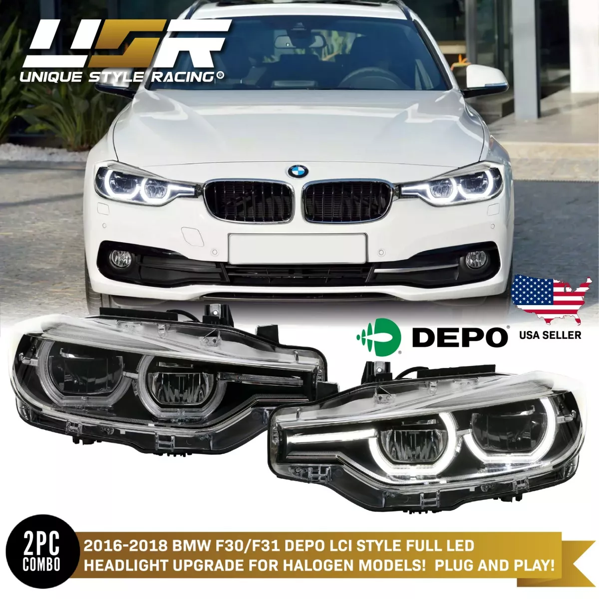 LCI Style LED Headlight Upgrade For BMW F30 F31, 46% OFF