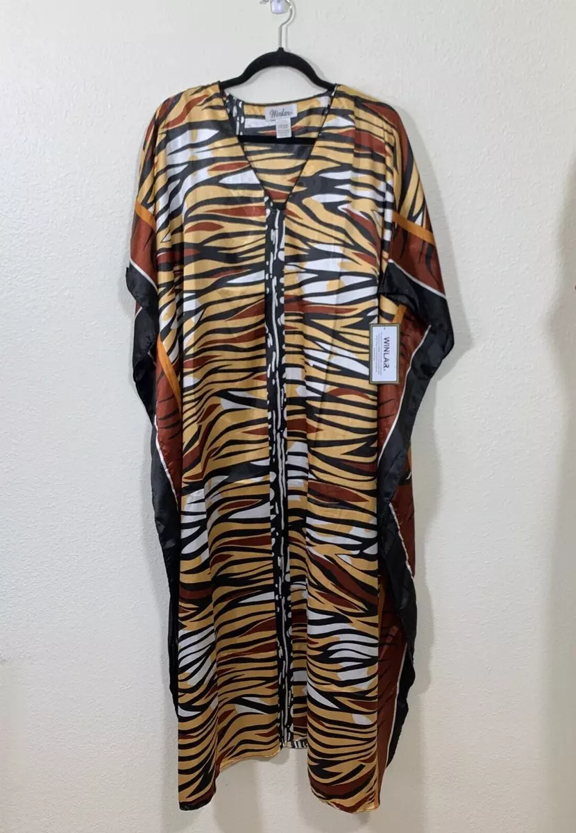 Leopard caftan top