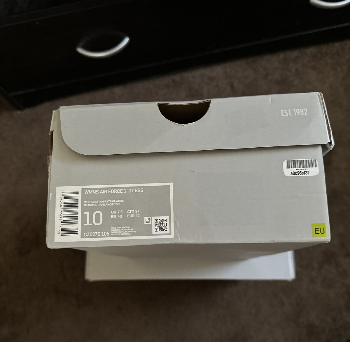 Women's Air Force 1 '07 Essential “White Rattan” Size 10 | eBay