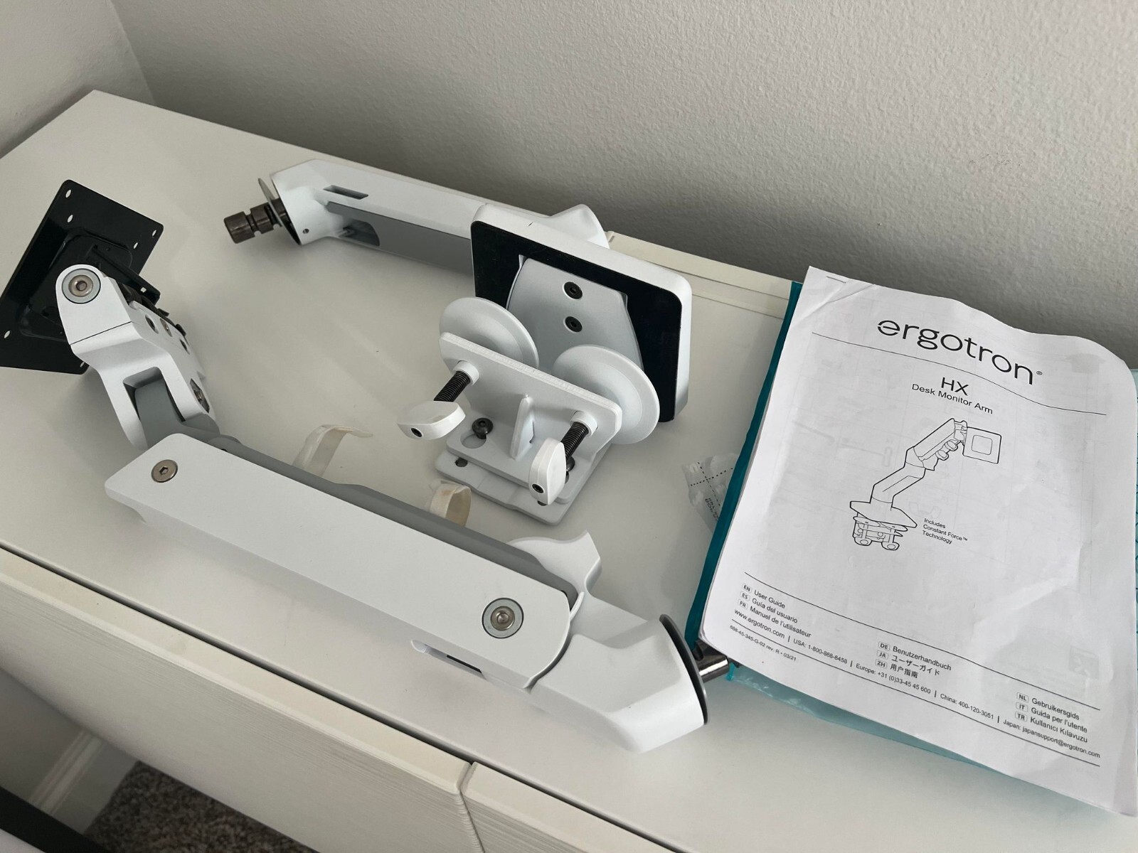 Ergotron HX Desk Monitor Arm Desk Mount Color White Picture 2 of 4