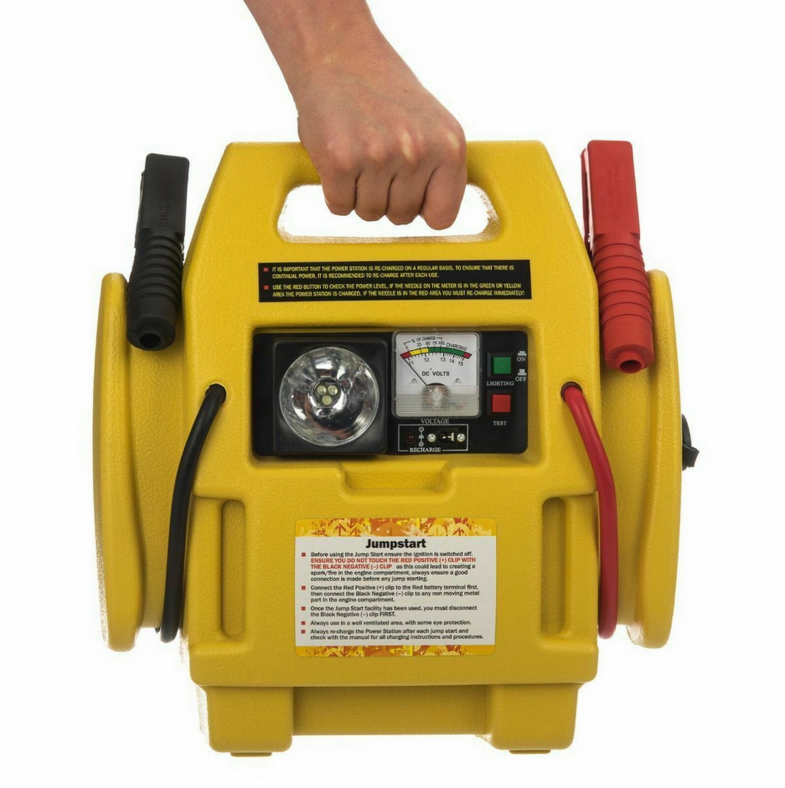 Battery Jump Starter Pack Booster Air Compressor Light Charger Portable