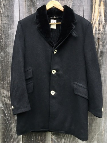 vintage black wool coat