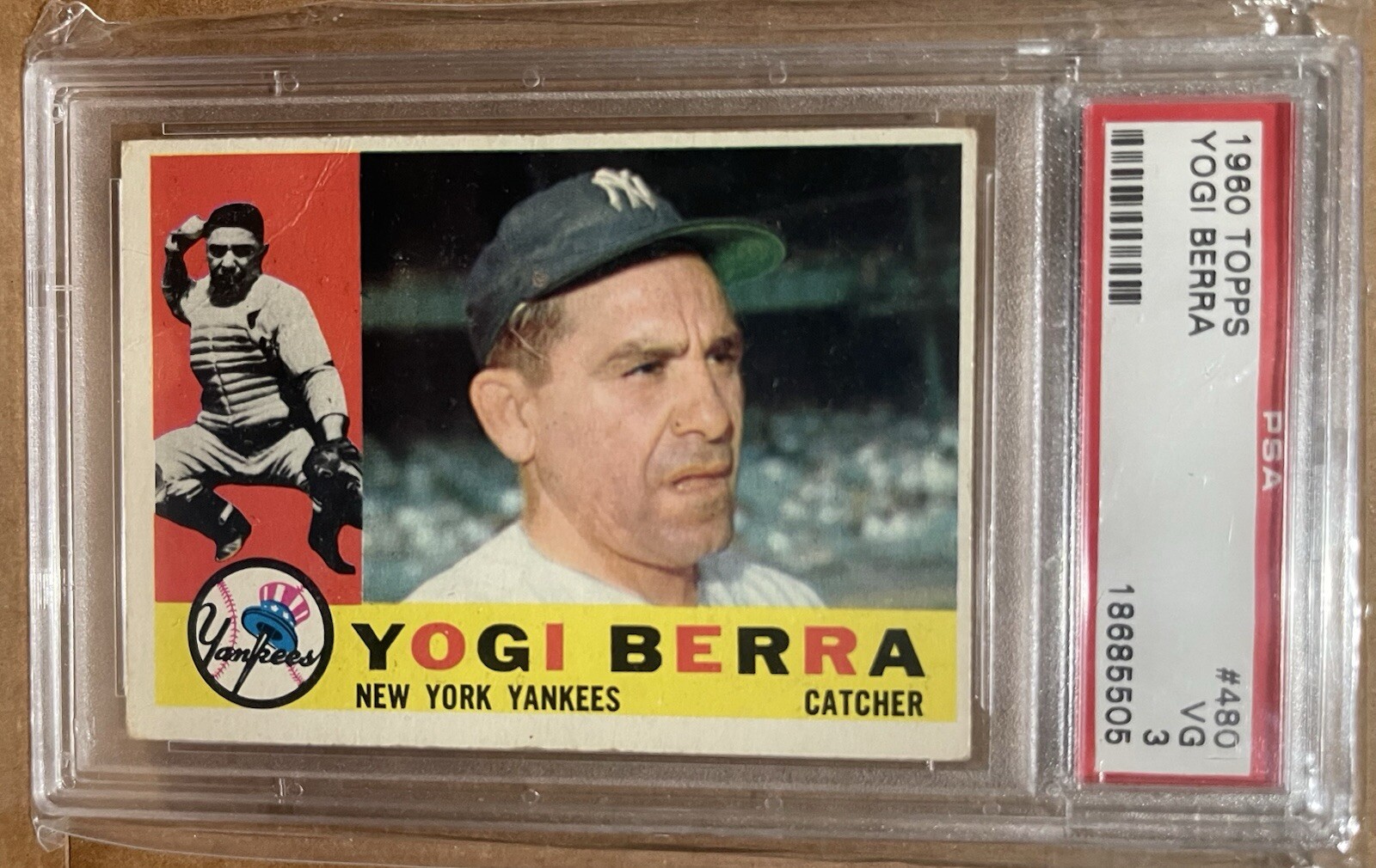 1960 Topps #480 Yogi Berra PSA 3 HOF Yankees