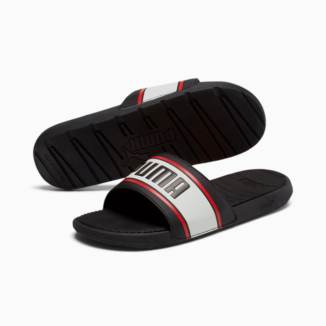 NWT PUMA AUTHENTIC COOL CAT RETRO SPORT MEN'S BLUE SLIP ON SLIDES SANDALS | eBay