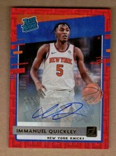 2020-21 DONRUSS RATED ROOKIES SIGNATURES CHOICE RED IMMANUEL QUICKLEY #11/99