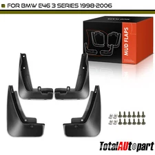 4x Mud Flaps Splash Guard Mudguards for BMW E46 320i 323i 325i 328i 330i 4-Door