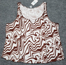 Rue21 Tank Top Womens Plus 3X Multicolor Abstract Sleeveless V Neck Stretch New