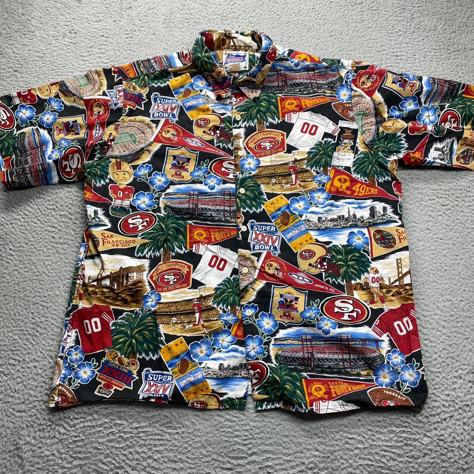 Reyn Spooner San Francisco 49ers Hawaiian Shirt Mens XL Football NFL