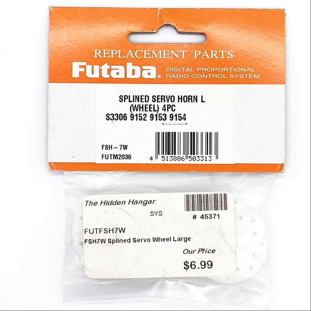 Futaba FUTM2036 Splined Servo Wheel L Wheel 4pc S3306 S9152 1953 1954
