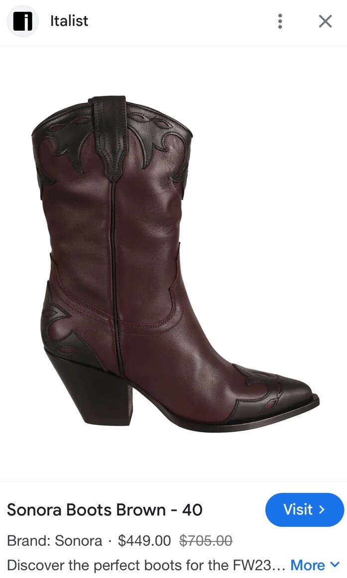 ショートブーツ・ブーティ SONORA 'Santa Fe' boots Sonora Santa Fe Western Style Cowboy Boot Women's Size 7 | eBay