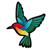 Kolibri Bunt Tier - AufnäHer, BüGelbild, AufbüGler, GrößE: 5,5 X 6,5 Cm