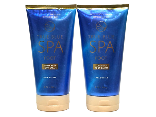 2 BATH & BODY WORKS TRUE BLUE SPA FOOT SUPER RICH FOOT CREAM SHEA BUTTER 8 OZ - Picture 4 of 8