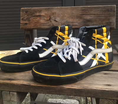 90s USA VANS Sk8-Hi black×yellow ヴィンテージ