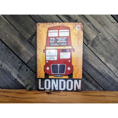 London Bus Route Sign - 8 x 12 in