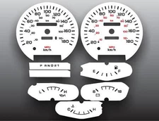 White Face Gauges for 1990-1993 Dodge Ram METRIC KPH KMH