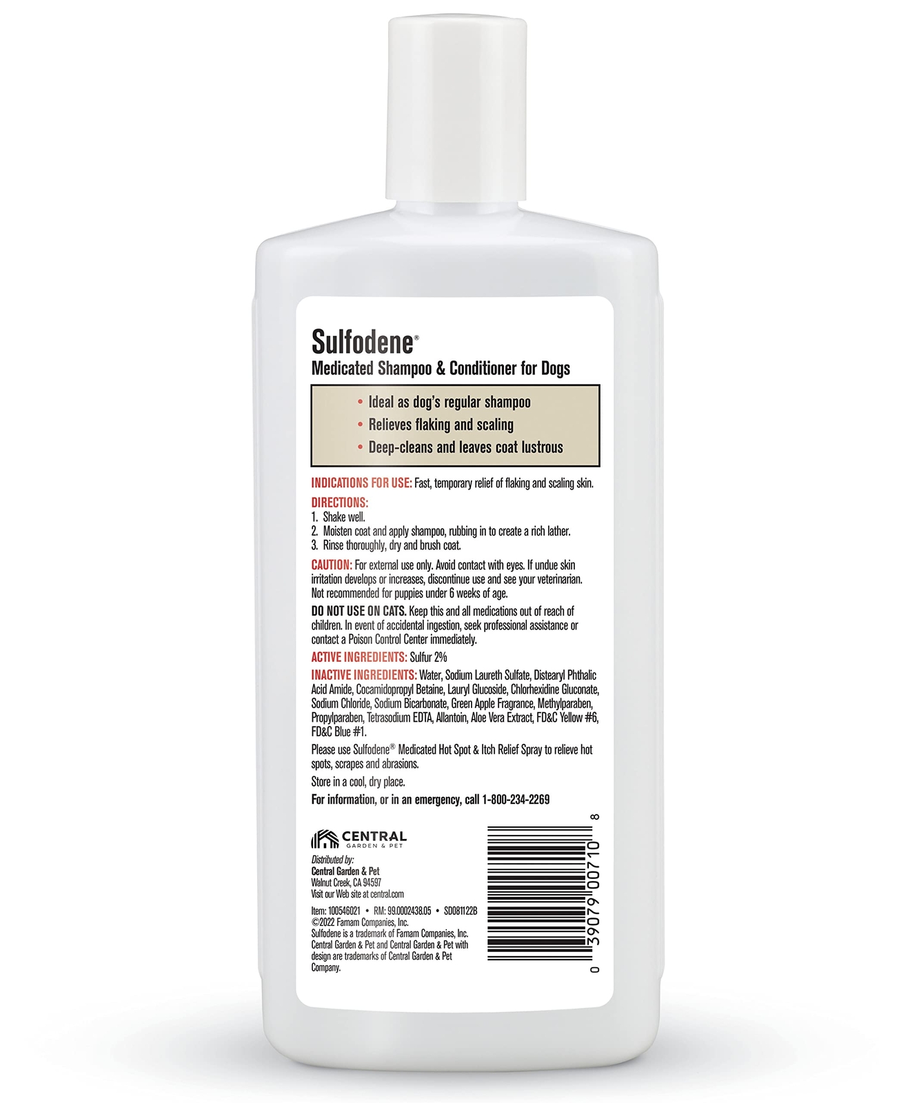 Medicated Dog Shampoo Conditioner 12oz Relief for Flaky Scaly Skin