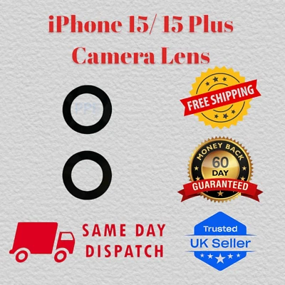 Genuine iPhone 15 15 Plus Rear Camera Lens Glass Replacement +Adhesive UK