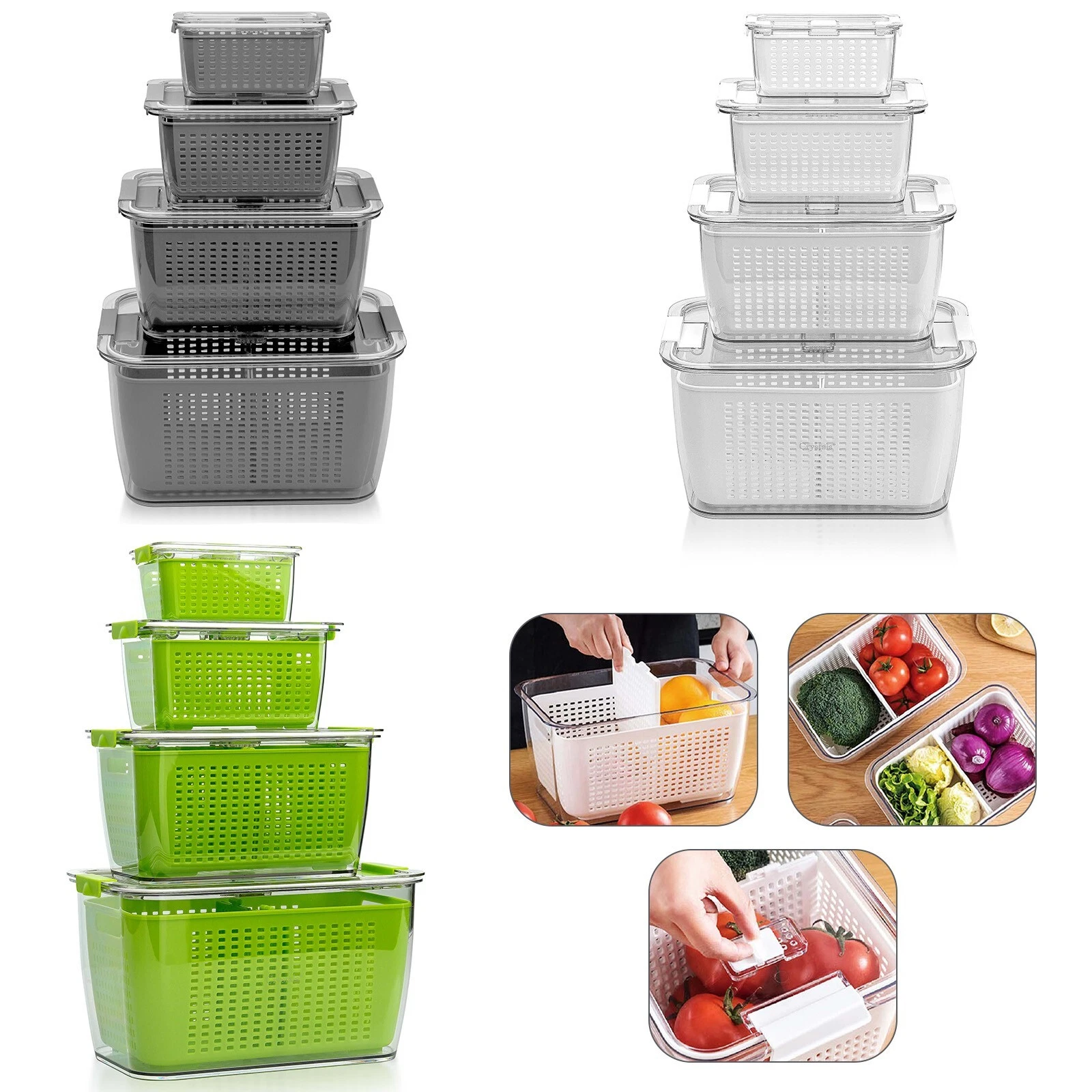 Fridge Organiser Multipurpose Refrigerator Storage Box Fruit Vegetable Organiser
Opens in a new wind