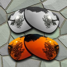 Chrome Red Orange Lenses Replacement for-Oakley Plaintiff OO4057 Polarized