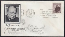 Canada Scott 440 Rose Craft FDC - Sir Winston Churchill