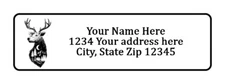 400 Deer Head Personalized Return Address Labels 1/2 inch by 1 3/4 inch
