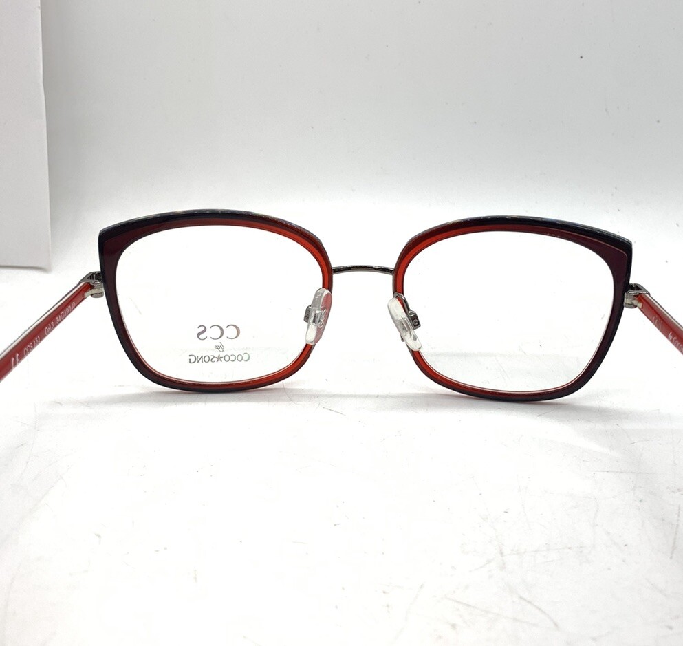 CCS Coco Song CCS 151 Col.3 Red Eyeglasses Frames Feather 54[]19 140 ...