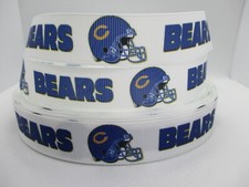 Chicago Bears NFL 7/8" Grosgrain Ribbon YOUR CHOICE 5 or 10 Yards Football 