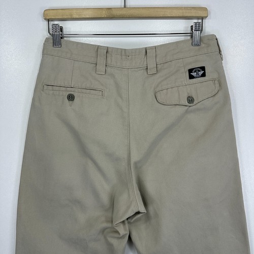 Pantalones chinos Dockers para hombre W30 L29 caquis lona pesada rectos vintage - Imagen 5 de 12