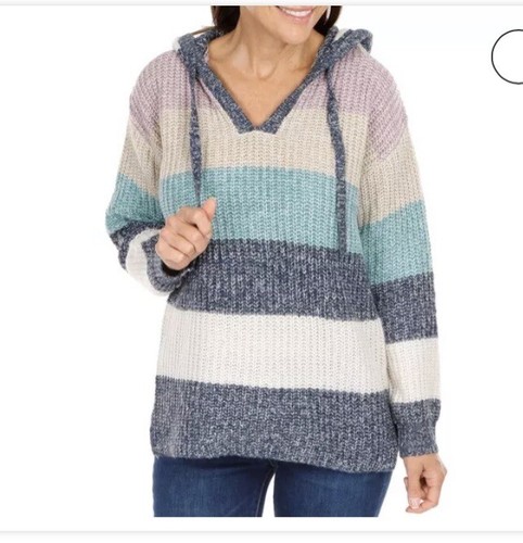 C&C California Striped Marled Chunky Sweater 1X