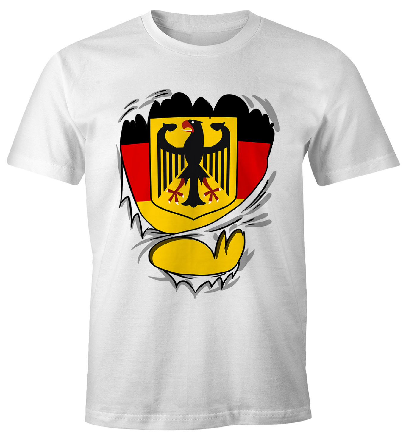 Футболка Lustiges Herren Deutschland-Фанатская футболка, сорванная с флага Германии на чемпионате мира 2018