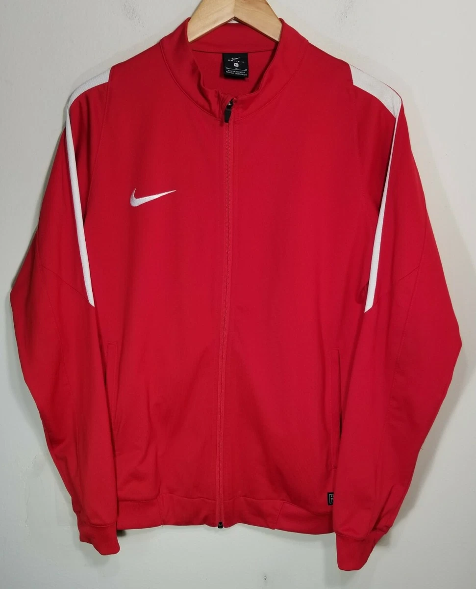 Red nike dri fit best sale jacket