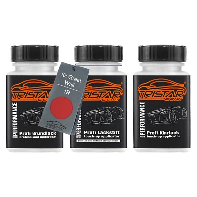 Autolack Lackstift Set für Great Wall 1R Mandala Red Perl X. Grund Basis Klarl.