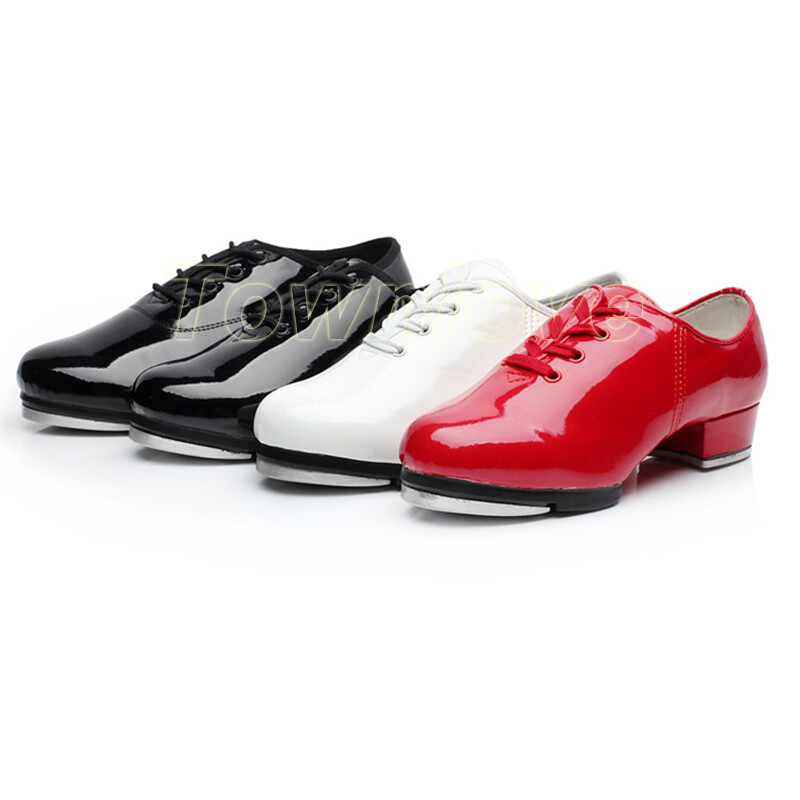 Unisex Tap Dance Shoes Women Men Jazz Step Dance Shoes Lace Up