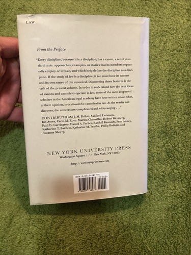 Legal Canons by NYU Press (2000 HC 1st / 1st) Edited by Balkin / Levinson - 第 2/17 張圖片