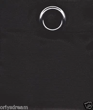 2 Panels Grommet Polyester Curtain Drape Window Covering Panel New - Solid BLACK