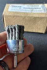 Weiler 10028 1-1/8" Knot Wire End Brush, .020" Steel 0.020 Size, Grey