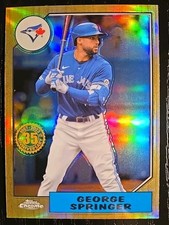 George Springer 2022 Topps Chrome Anniversary Refractor 87BC-8 Blue Jays 