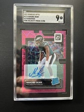 2022 Optic Nakobe Dean Pink Velocity Prizm Rated Rookie Auto /50 SGC 9 Eagles🔥